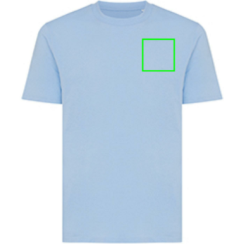 Iqoniq Sierra Lightweight T-Shirt aus recycelter Baumwolle sky blue bedrucken, Art.-Nr. T9104.022.XXXL