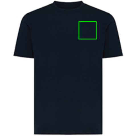 Iqoniq Sierra Lightweight T-Shirt aus recycelter Baumwolle navy blau bedrucken, Art.-Nr. T9104.002.S