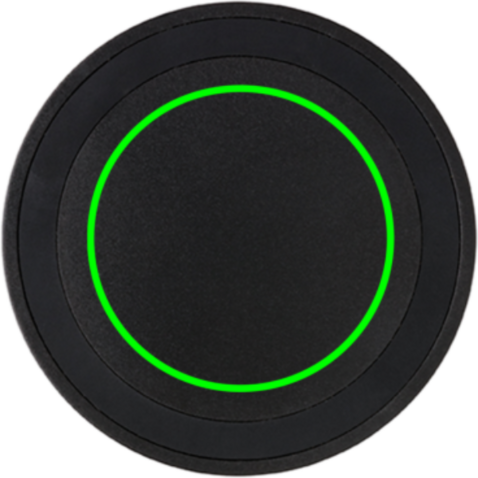 Runder 5W Wireless-Charger schwarz bedrucken, Art.-Nr. P308.841