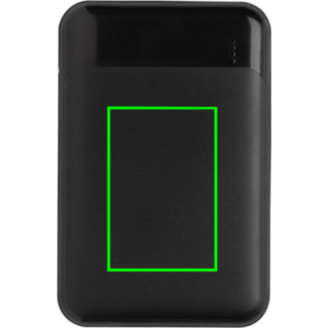 10.000 mAh Powerbank aus RCS Standard recyceltem Kunststoff schwarz bedrucken, Art.-Nr. P322.661