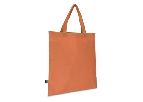 R-PET Tragetasche aus Non Woven mit kurzen Griffen 38 x 42cm 75g/m² - Orange bedrucken, Art.-Nr. LT91327-N0026