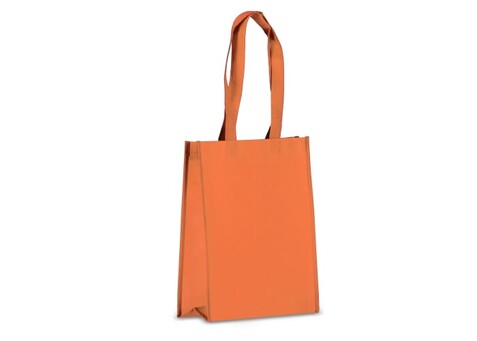 R-PET Tragetasche aus laminiertem Non Woven 24 x 11 x 30cm 105g/m² - Orange bedrucken, Art.-Nr. LT91330-N0026