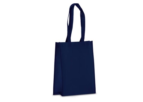 R-PET Tragetasche aus laminiertem Non Woven 24 x 11 x 30cm 105g/m² - Dunkelblau bedrucken, Art.-Nr. LT91330-N0010