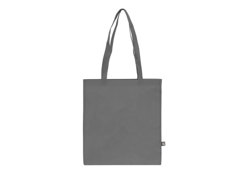 R-PET Tragetasche aus Non Woven mit langen Griffen 38 x 42cm 75g/m² - Grau bedrucken, Art.-Nr. LT91328-N0061