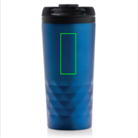 Geometrischer Becher blau bedrucken, Art.-Nr. P432.365