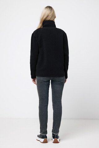 IQONIQ Diran Fleecejacke aus recyceltem Polyesterflor schwarz bedrucken, Art.-Nr. T9800.001.XXXL