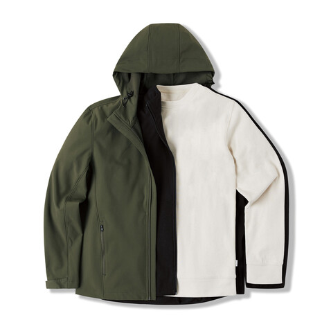 IQONIQ Diran Fleecejacke aus recyceltem Polyesterflor schwarz bedrucken, Art.-Nr. T9800.001.XXXL