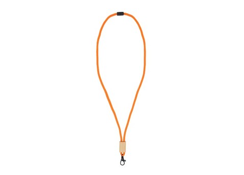 R-PET Kordel-Lanyard - Orange bedrucken, Art.-Nr. LT95306-N0026