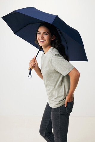 Kaycey 21“ Auto-Open Mini-Regenschirm aus AWARE™ rPET navy blau bedrucken, Art.-Nr. P850.7025