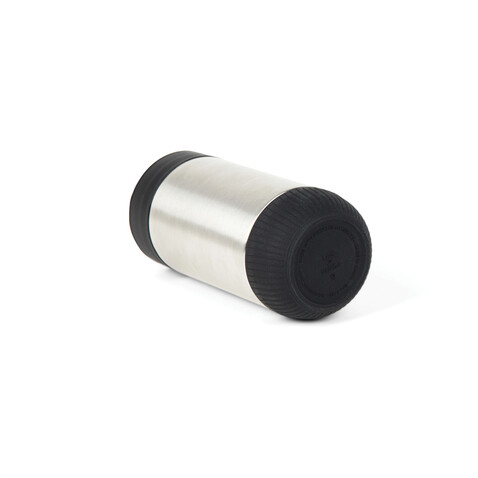VINGA Erie 350ml Becher aus RCS rec. Stainless-Steel silber, schwarz bedrucken, Art.-Nr. V4321002
