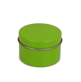 Scented candle round recycled tin - Hellgrün bedrucken, Art.-Nr. LT90740-N0032