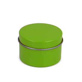 Scented candle round recycled tin - Hellgrün bedrucken, Art.-Nr. LT90740-N0032
