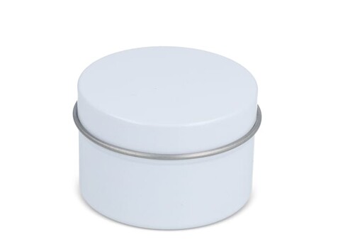 Dhyana-Duftkerze auf Pflanzenbasis in recycelter Dose - Weiss bedrucken, Art.-Nr. LT90740-N0001 Dhyana-Duftkerze auf Pflanzenbasis in recycelter Dose - Weiss bedrucken, Art.-Nr. LT90740-N0001