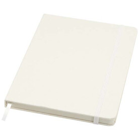 Bass A5 recyceltes Notizbuch, liniert, weiss bedrucken, Art.-Nr. 10736501