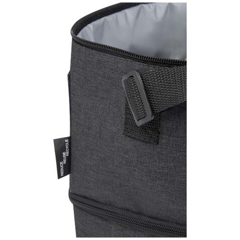 Tundra GRS rPET Lunch Kühltasche für 9 Dosen 9L, Heather Charcoal bedrucken, Art.-Nr. 12061584