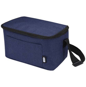 Tundra GRS RPET Kühltasche für 6 Dosen 5L, heather navy bedrucken, Art.-Nr. 13006555