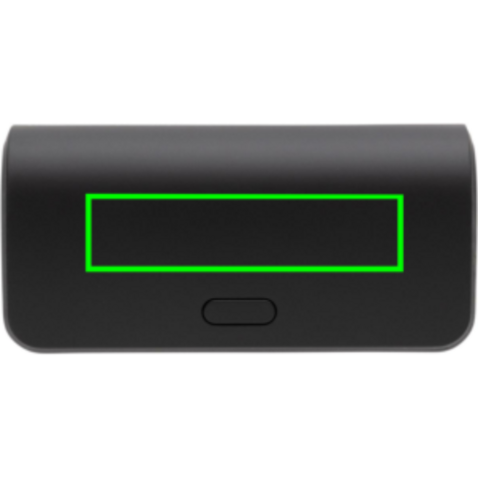 FlashCharge 5000mah Fast-Charge Powerbank aus RCS rPlastik schwarz bedrucken, Art.-Nr. P322.461