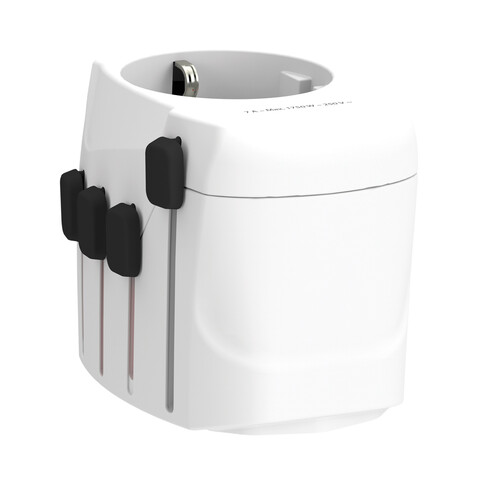 SKROSS Pro 3-Pole World Travel Adapter weiß bedrucken, Art.-Nr. RB1.103145
