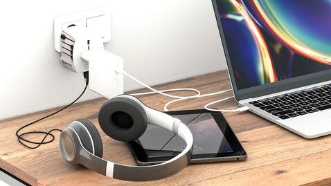 SKROSS MUV USB ( 1 USB-C 1 USB-A) weiß bedrucken, Art.-Nr. RB1.302962