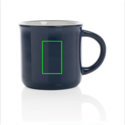 Vintage Keramiktasse, 280ml navy blau bedrucken, Art.-Nr. P434.035