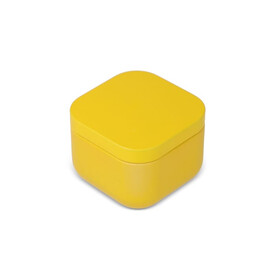 Square Scented Candle recycled tin - Gelb bedrucken, Art.-Nr. LT90744-N0041