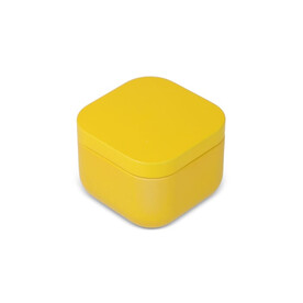 Square Scented Candle recycled tin - Gelb bedrucken, Art.-Nr. LT90744-N0041