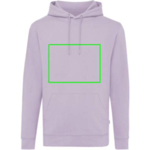 Iqoniq Jasper Hoodie aus recycelter Baumwolle lavender bedrucken, Art.-Nr. T9400.011.L