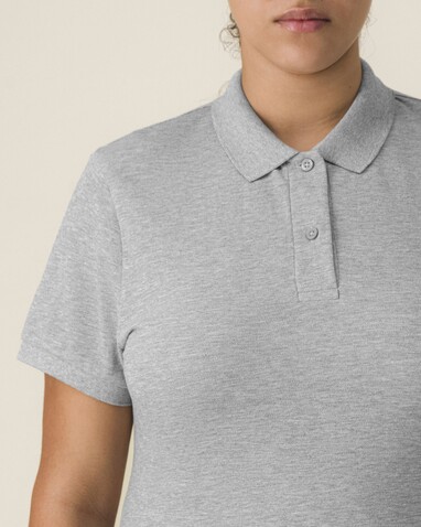Stella Coaster - Das Damen-Polo - Heather Grey - XS bedrucken, Art.-Nr. STPW977C250XS