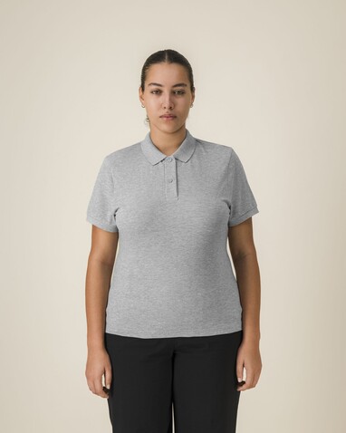 Stella Coaster - Das Damen-Polo - Heather Grey - L bedrucken, Art.-Nr. STPW977C2501L Stella Coaster - Das Damen-Polo - Heather Grey - L bedrucken, Art.-Nr. STPW977C2501L