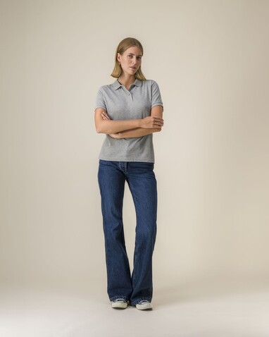 Stella Coaster - Das Damen-Polo - Heather Grey - S bedrucken, Art.-Nr. STPW977C2501S Stella Coaster - Das Damen-Polo - Heather Grey - S bedrucken, Art.-Nr. STPW977C2501S