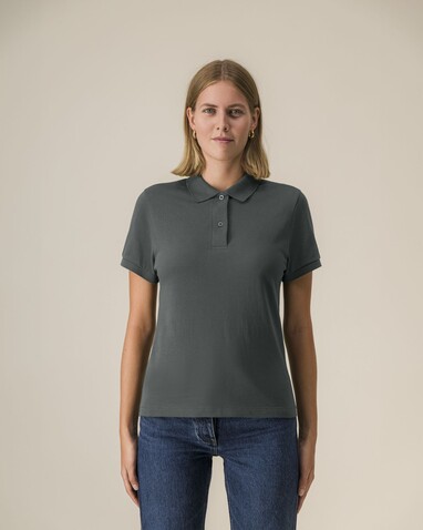 Stella Coaster - Das Damen-Polo - Anthracite - L bedrucken, Art.-Nr. STPW977C2531L