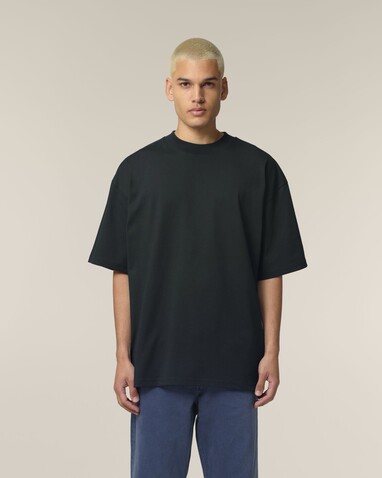 Blaster 2.0 - Das Oversized Unisex-T-Shirt mit Stehkragen - Black - XXL bedrucken, Art.-Nr. STTU959C0022X