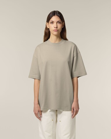 Blaster 2.0 - Das Oversized Unisex-T-Shirt mit Stehkragen - Stone - M bedrucken, Art.-Nr. STTU959C3581M Blaster 2.0 - Das Oversized Unisex-T-Shirt mit Stehkragen - Stone - M bedrucken, Art.-Nr. STTU959C3581M