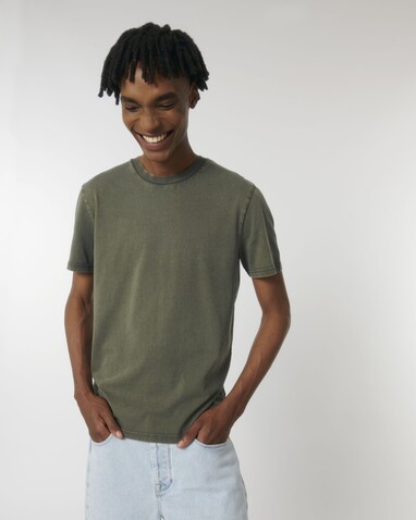 Crafter Vintage - Das unisex gefärbte Mid-Light T-Shirt - G. Dyed Khaki - 3XL bedrucken, Art.-Nr. STTU976C1093X
