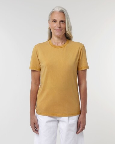 Crafter Vintage - Das Garment-Dyed Unisex-T-Shirt - G. Dyed Gold Ochre - M bedrucken, Art.-Nr. STTU976C1411M
