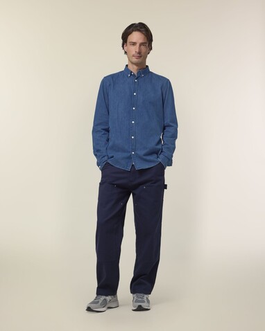 Stanley Denim Shirt - Das Herren-Jeanshemd - Mid Wash - XXL bedrucken, Art.-Nr. STWM967C3712X Stanley Denim Shirt - Das Herren-Jeanshemd - Mid Wash - XXL bedrucken, Art.-Nr. STWM967C3712X