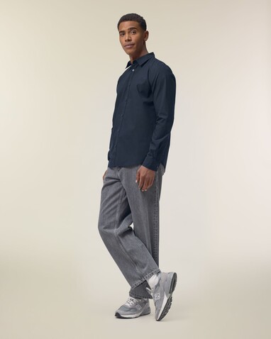 Stanley Styler Shirt - Das Herren-Popelinehemd - French Navy - 3XL bedrucken, Art.-Nr. STWM969C7273X