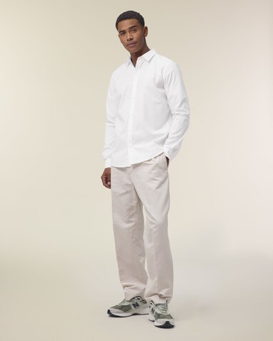 Stanley Styler Shirt - Das Herren-Popelinehemd - White - M bedrucken, Art.-Nr. STWM969C0011M