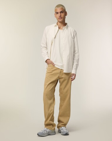 Stanley Styler Shirt - Das Herren-Popelinehemd - Cream - M bedrucken, Art.-Nr. STWM969C3611M