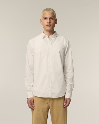 Stanley Styler Shirt - Das Herren-Popelinehemd - Cream - L bedrucken, Art.-Nr. STWM969C3611L