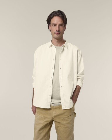 Worker Shirt - Das Relaxed Unisex-Hemd - Natural Raw - L bedrucken, Art.-Nr. STWU975C0541L
