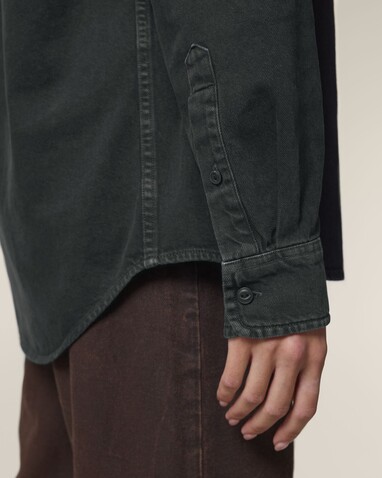 Worker Shirt - Das Relaxed Unisex-Hemd - G. Dyed Black Rock - XXL bedrucken, Art.-Nr. STWU975C1402X