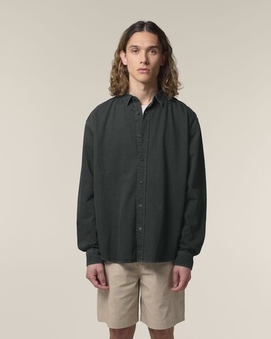 Worker Shirt - Das Relaxed Unisex-Hemd - G. Dyed Black Rock - M bedrucken, Art.-Nr. STWU975C1401M Worker Shirt - Das Relaxed Unisex-Hemd - G. Dyed Black Rock - M bedrucken, Art.-Nr. STWU975C1401M