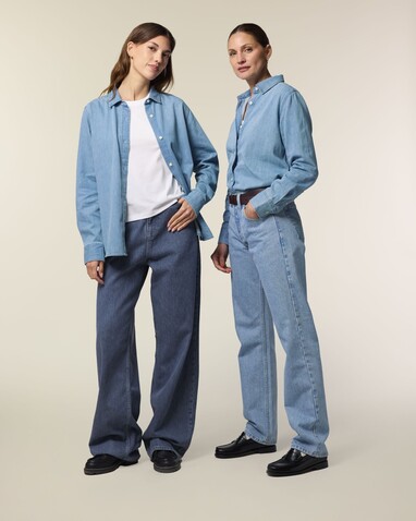 Stella Denim Shirt - Light Wash - XL bedrucken, Art.-Nr. STWW970C3701X