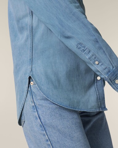 Stella Denim Shirt - Light Wash - XL bedrucken, Art.-Nr. STWW970C3701X