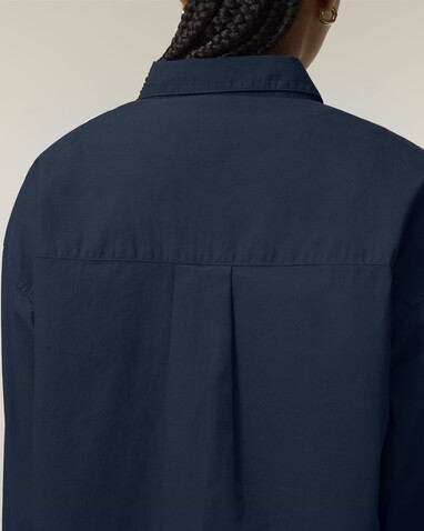 Stella Styler Shirt - Das Relaxed Damen-Popelinehemd - French Navy - XXL bedrucken, Art.-Nr. STWW973C7272X