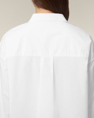 Stella Styler Shirt - Das Relaxed Damen-Popelinehemd - White - S bedrucken, Art.-Nr. STWW973C0011S
