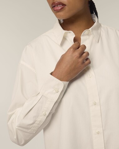 Stella Styler Shirt - Das Relaxed Damen-Popelinehemd - Cream - XS bedrucken, Art.-Nr. STWW973C361XS Stella Styler Shirt - Das Relaxed Damen-Popelinehemd - Cream - XS bedrucken, Art.-Nr. STWW973C361XS