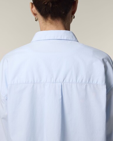 Stella Styler Shirt - Das Relaxed Damen-Popelinehemd - Summer Blue - XXL bedrucken, Art.-Nr. STWW973C3662X