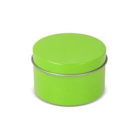 Scented candle recycled tin big - Hellgrün bedrucken, Art.-Nr. LT90741-N0032